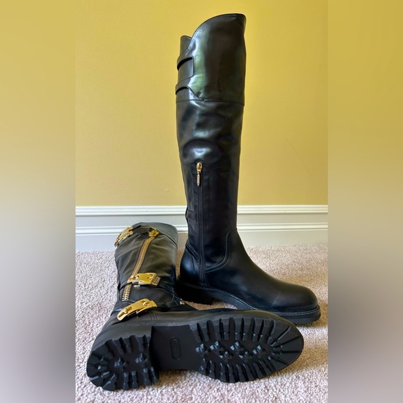 Cesare Paciotti Over the Knee Leather Boot - Picture 1 of 6